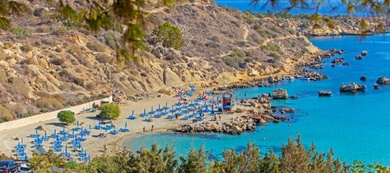 Die blaue Flagge - Strand von Konnos